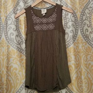 Knox Rose Olive Green Tank Top, Small